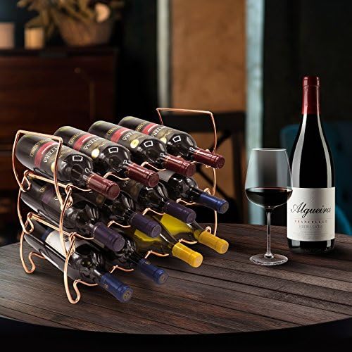 Sorbus Copper 3-Tier Wine Rack - Holds 12 Bottles