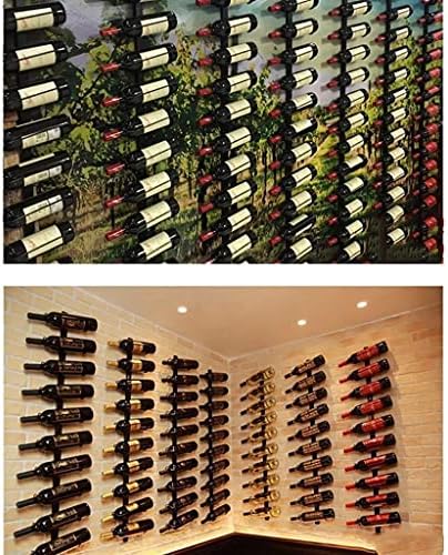 GAXQFEI Wall-Mounted Wine Rack Wrought Iron
