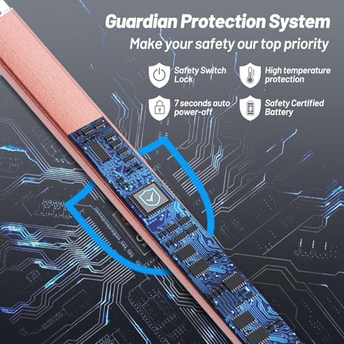 AJIJING Windproof Electric Lighter with Safety Lock and LED Display