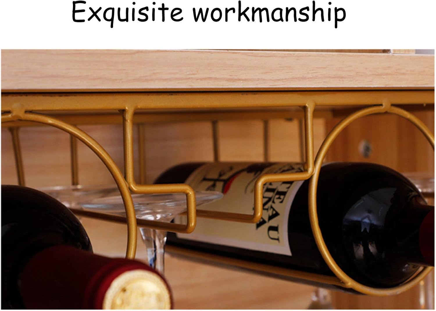 Elegant Wall-Mounted Wine Racks with Rose Gold Finish