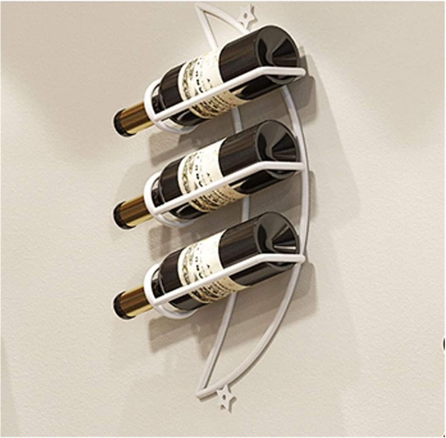 ALDEPO Wall-Mounted Wine Rack with Moon Shape - Light Green