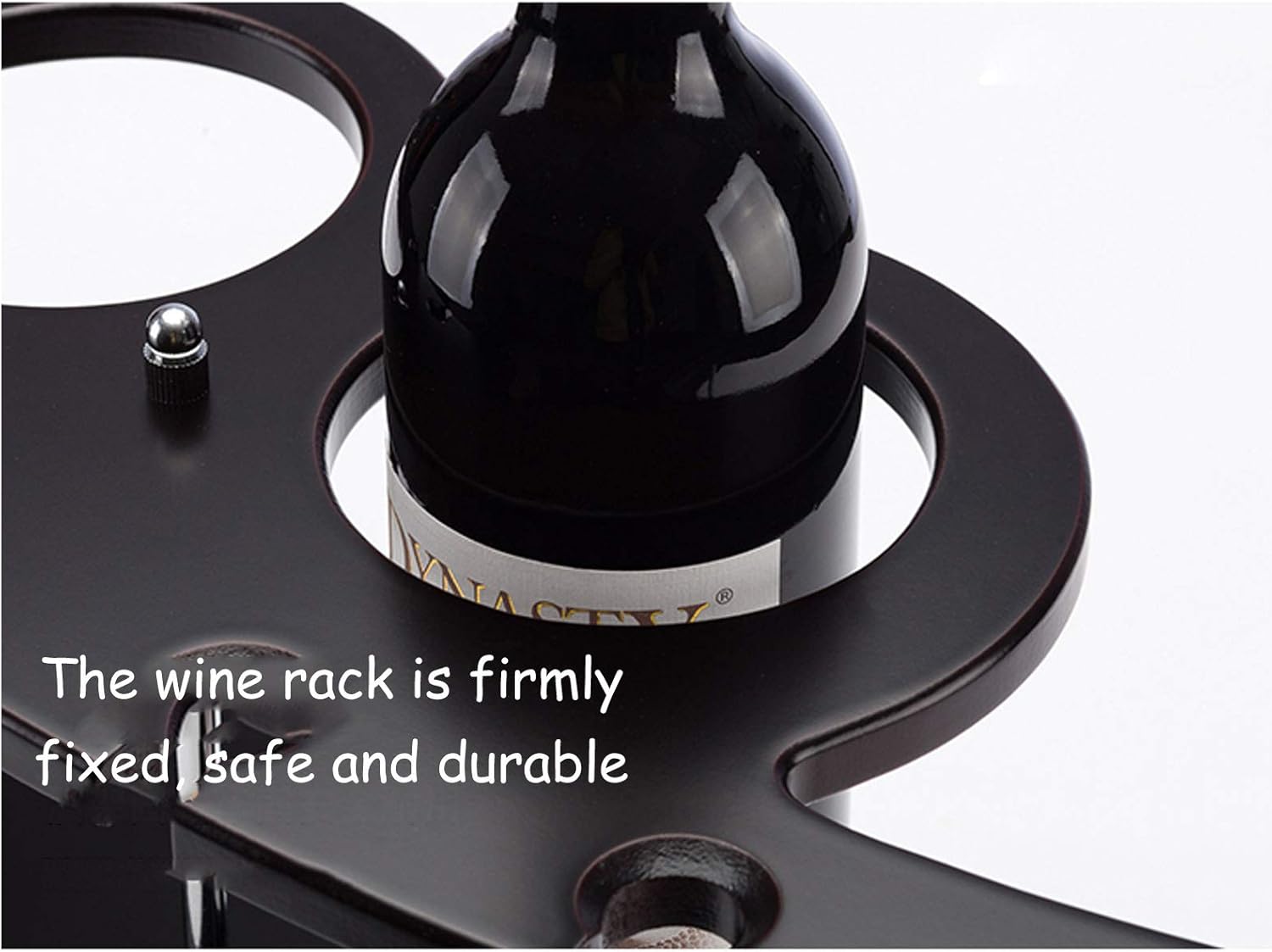 Nordic Wrought Iron Wine Rack with 2 Bottles 6 Glasses