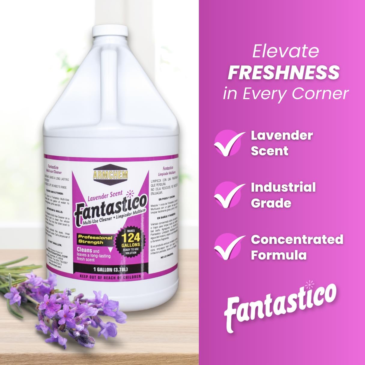 Armchem Fantastico Multi-Purpose Cleaner 1 Gallon Lavender Scent 1