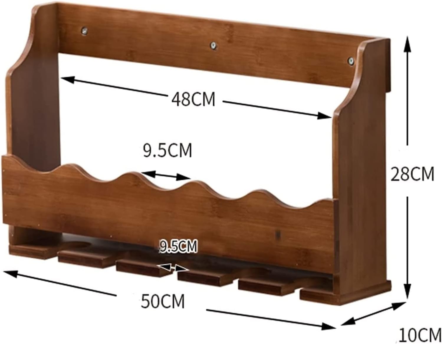 ALDEPO Wall-Mounted Wine Rack with Glasses Holder