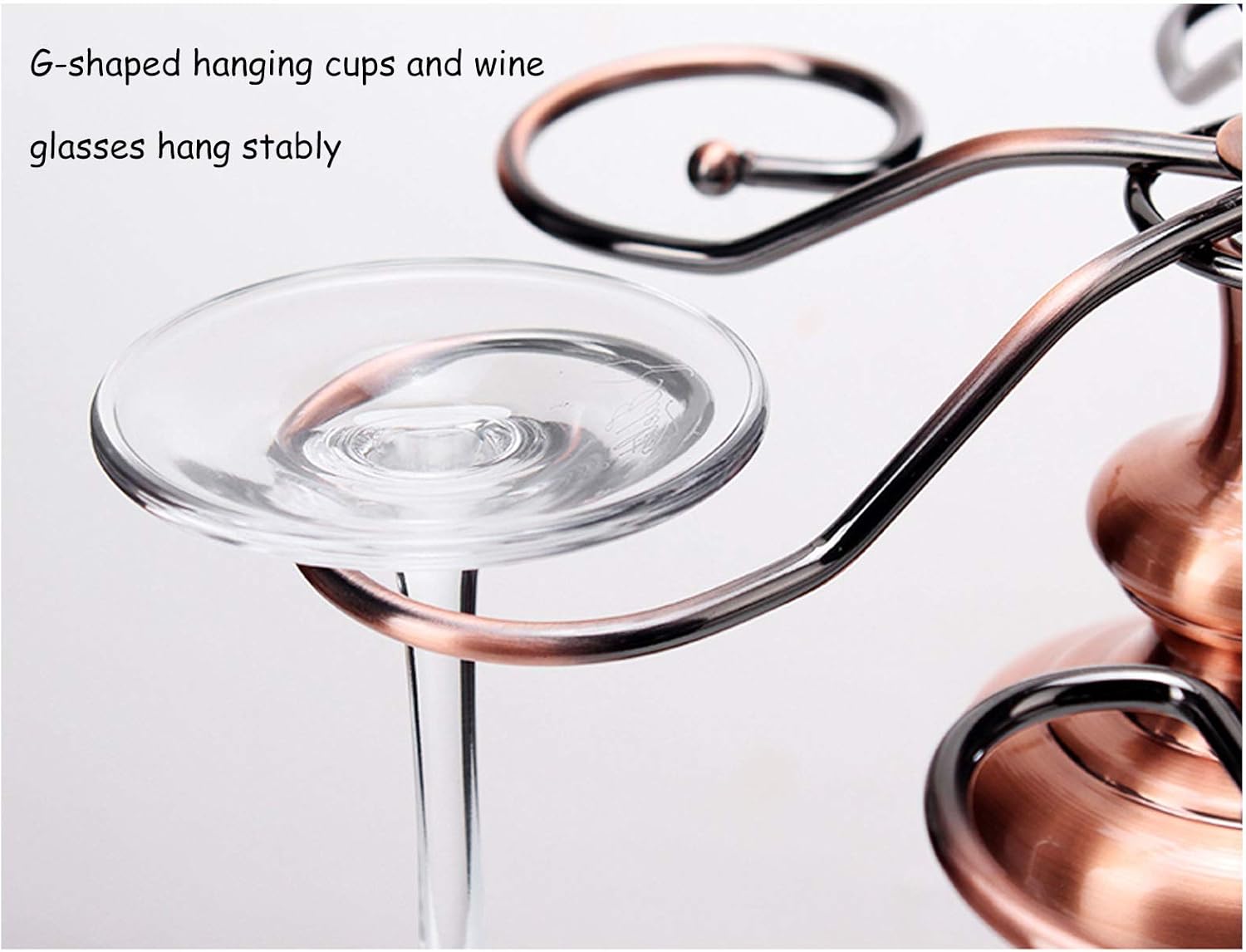 BOCbco Wall-Mounted Wine Racks with 6 Glasses Capacity