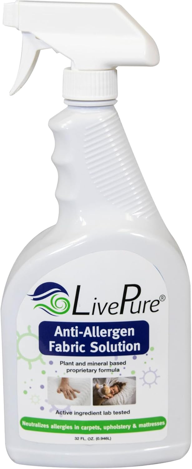 LivePure Anti-Allergen 32 OZ Fabric Spray for Allergies