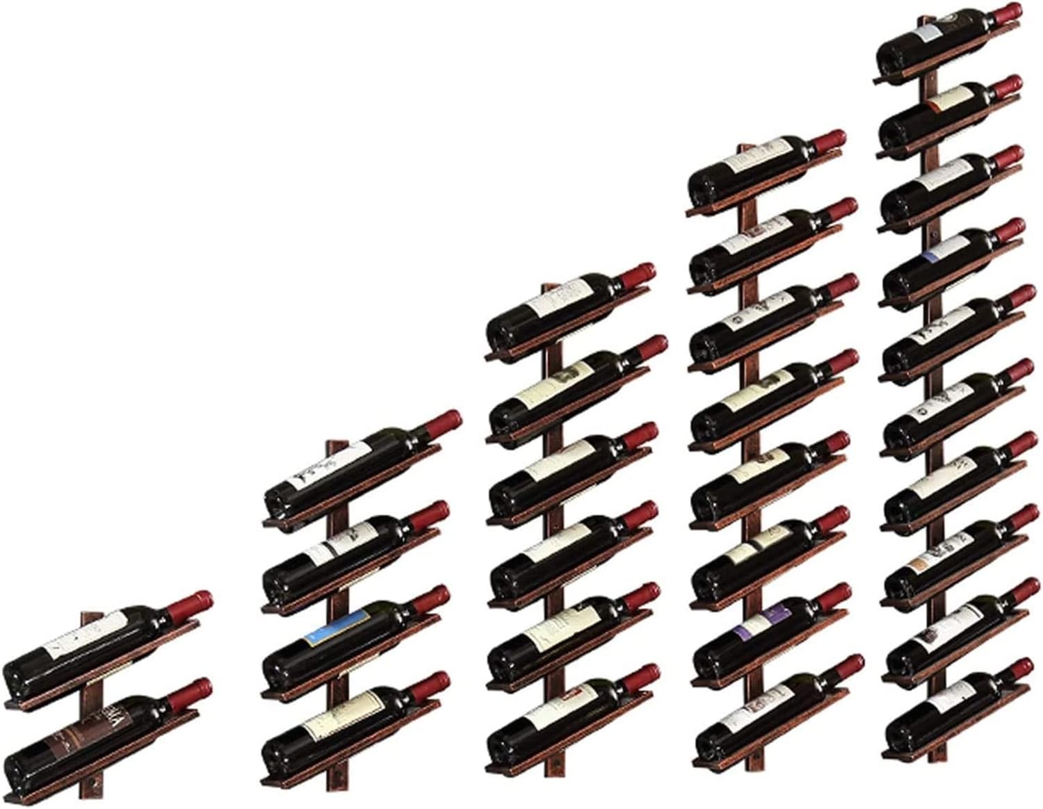 ALDEPO Wall-Mounted Wine Rack Bronze 2 Bottles
