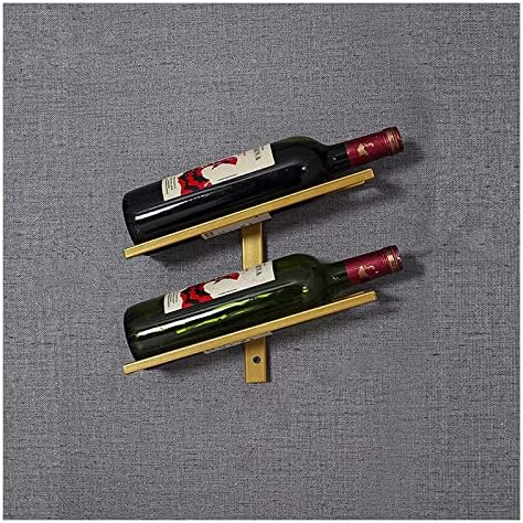 ALDEPO Wall-Mounted Wine Rack 2 Bottles Gold
