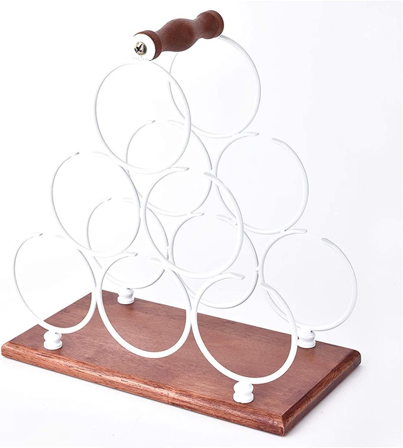 ALDEPO Rustic Tabletop Wine Rack 6 Bottles