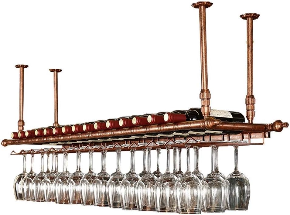 Metal Wine Glass Rack Holder Ceiling Mounted Wall-Mounted