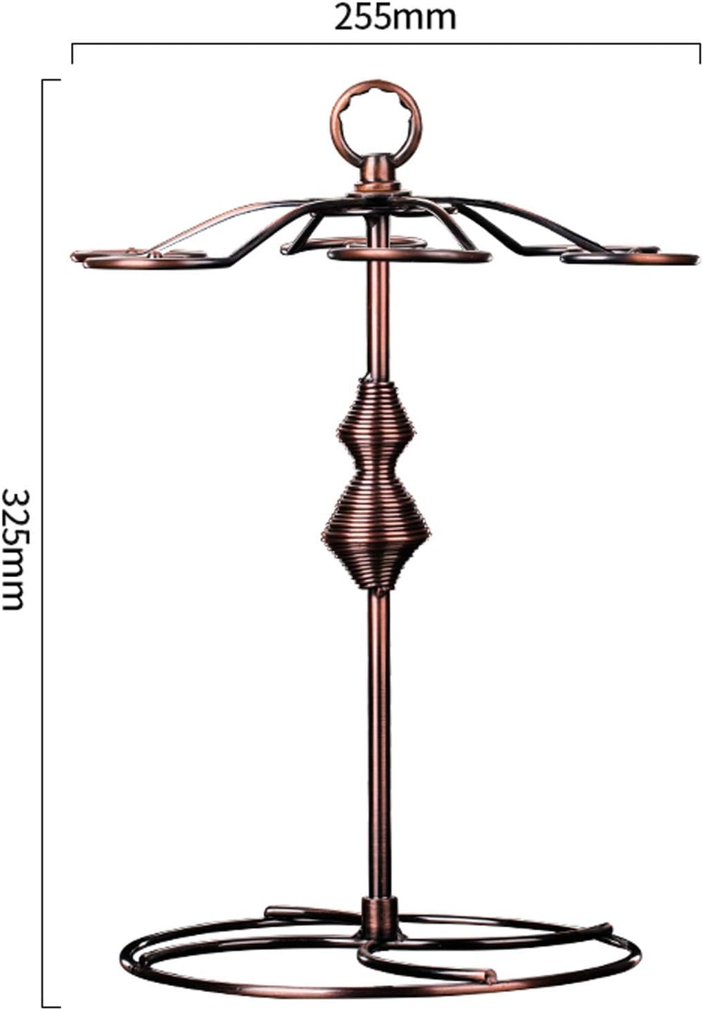 BOCbco 6-Hook Bronze Wrought Iron Wine Rack