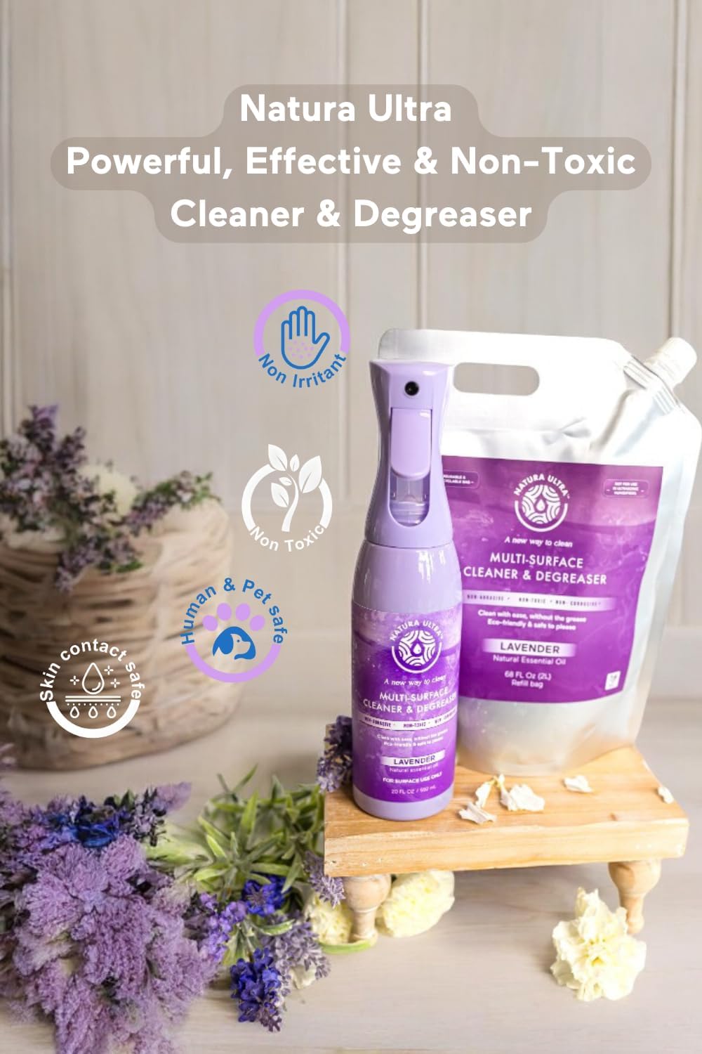 Natura Ultra Multi-Surface Cleaner Degreaser 2L Refill - Lavender