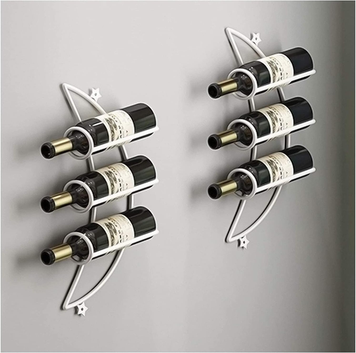 ALDEPO Wall-Mounted Wine Rack Set Light Green