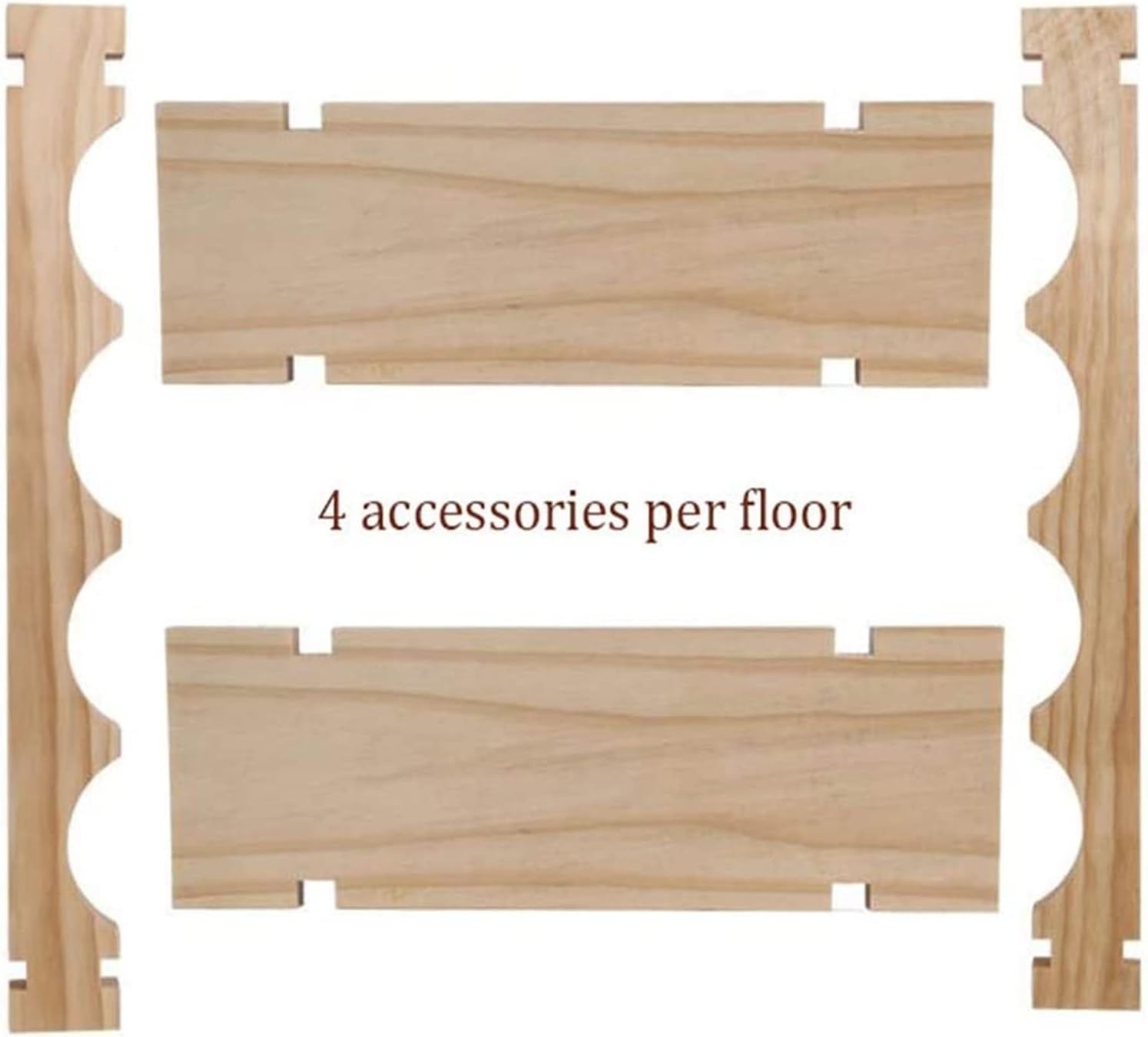 ALDEPO 4-Bottle Stackable Wooden Wine Rack