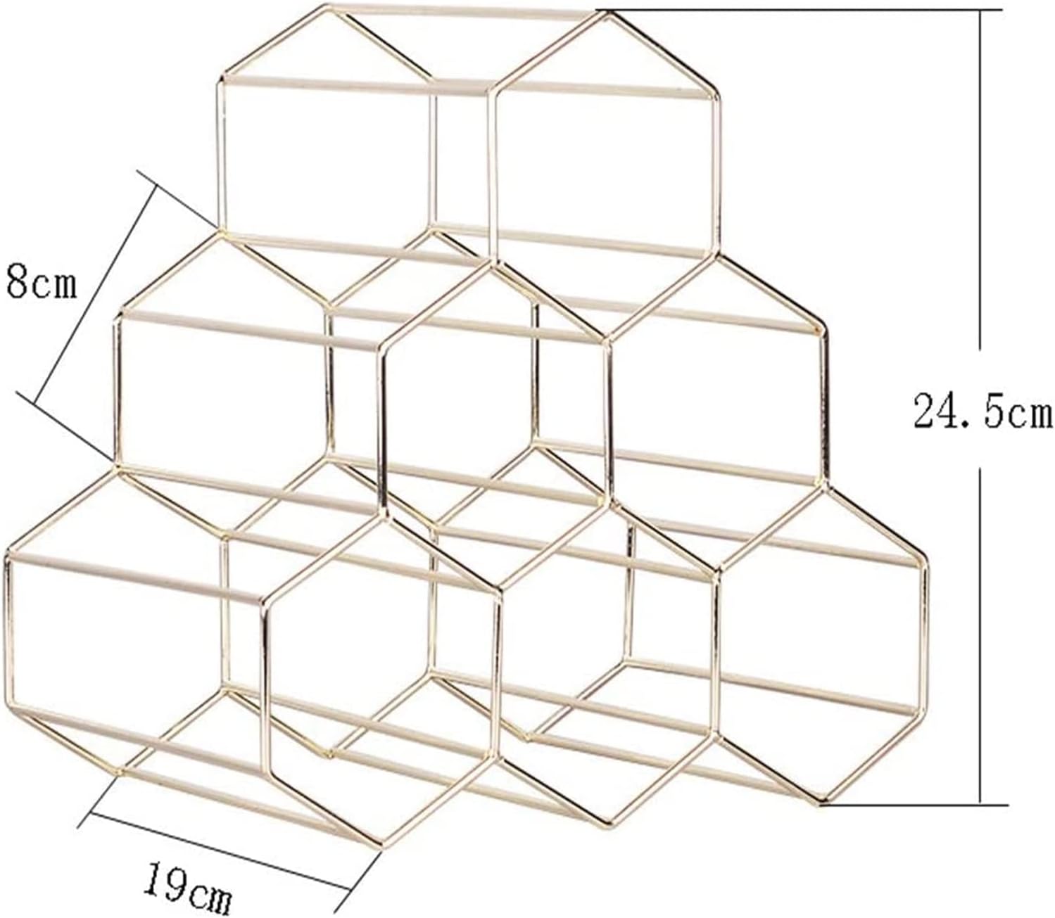 ALDEPO Iron Wire Hexagon Wine Rack Freestanding