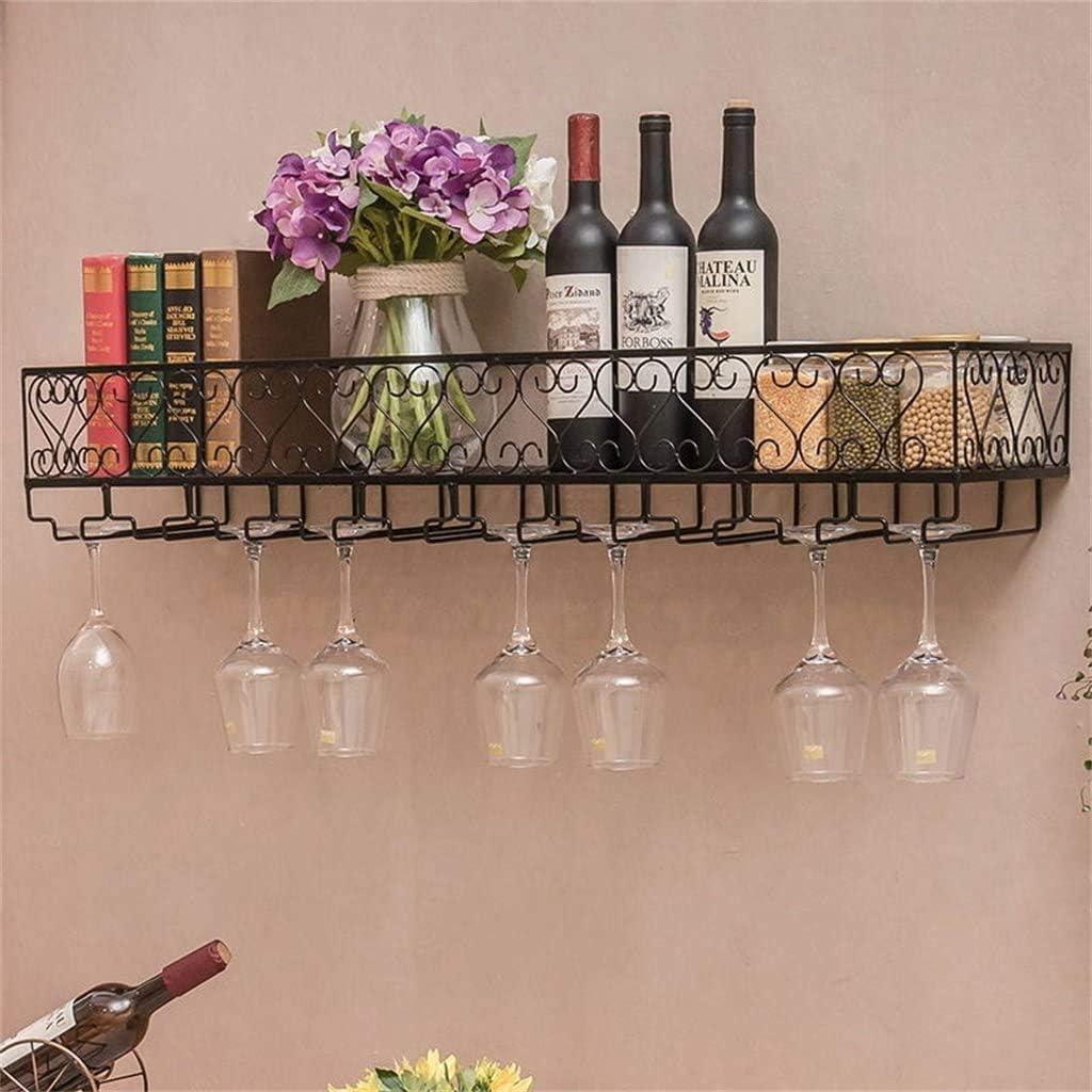 Wall Mounted Metal Wine Rack - Durable Rustic Design
