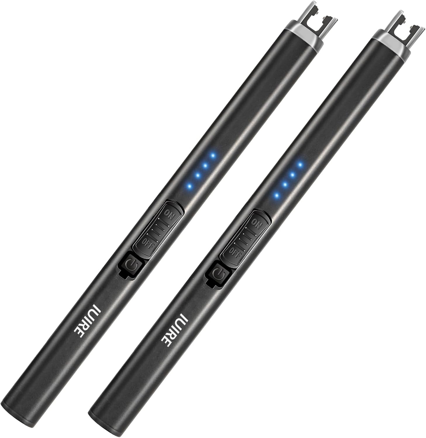 IUIRE Electric Candle Lighter USB Rechargeable Double Safety Switch 2 Pack