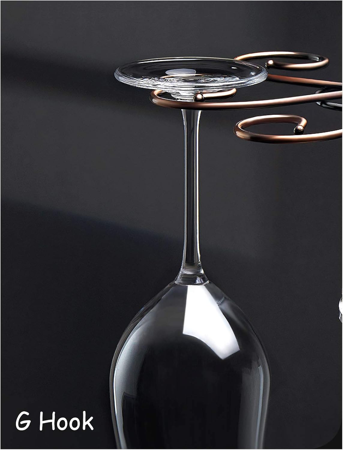 BOCbco Bronze Spiral Wine Glass Rack with 6 Hooks