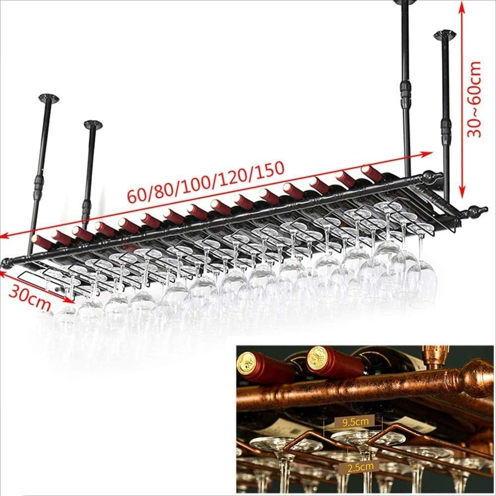 Adjustable Wall-Mounted Wine Rack in Brass