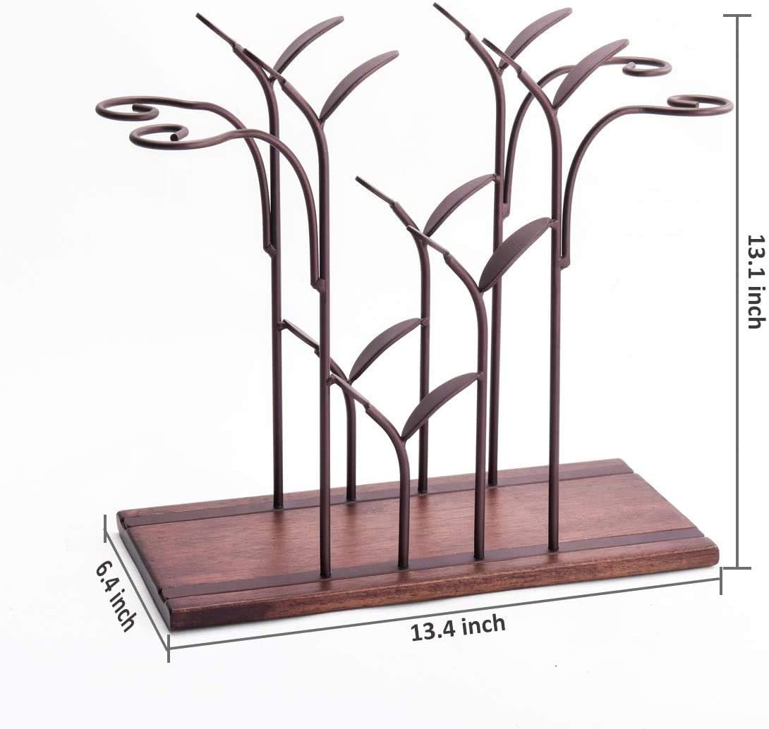 BOCbco Tabletop Wine Rack 4 Bottles 4 Glasses 1