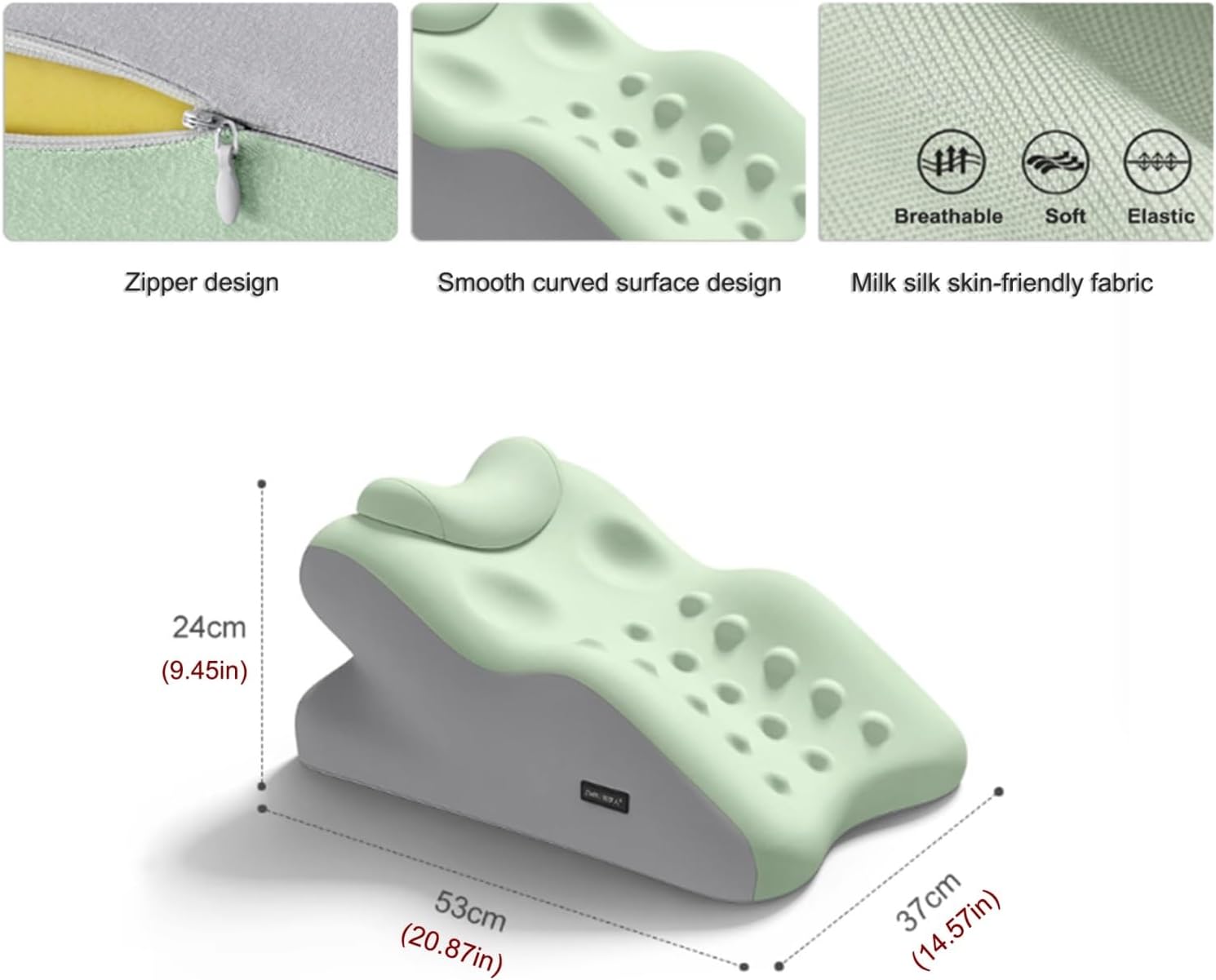 Prone Pillow with Removable Cover and Slow Rebound Foam