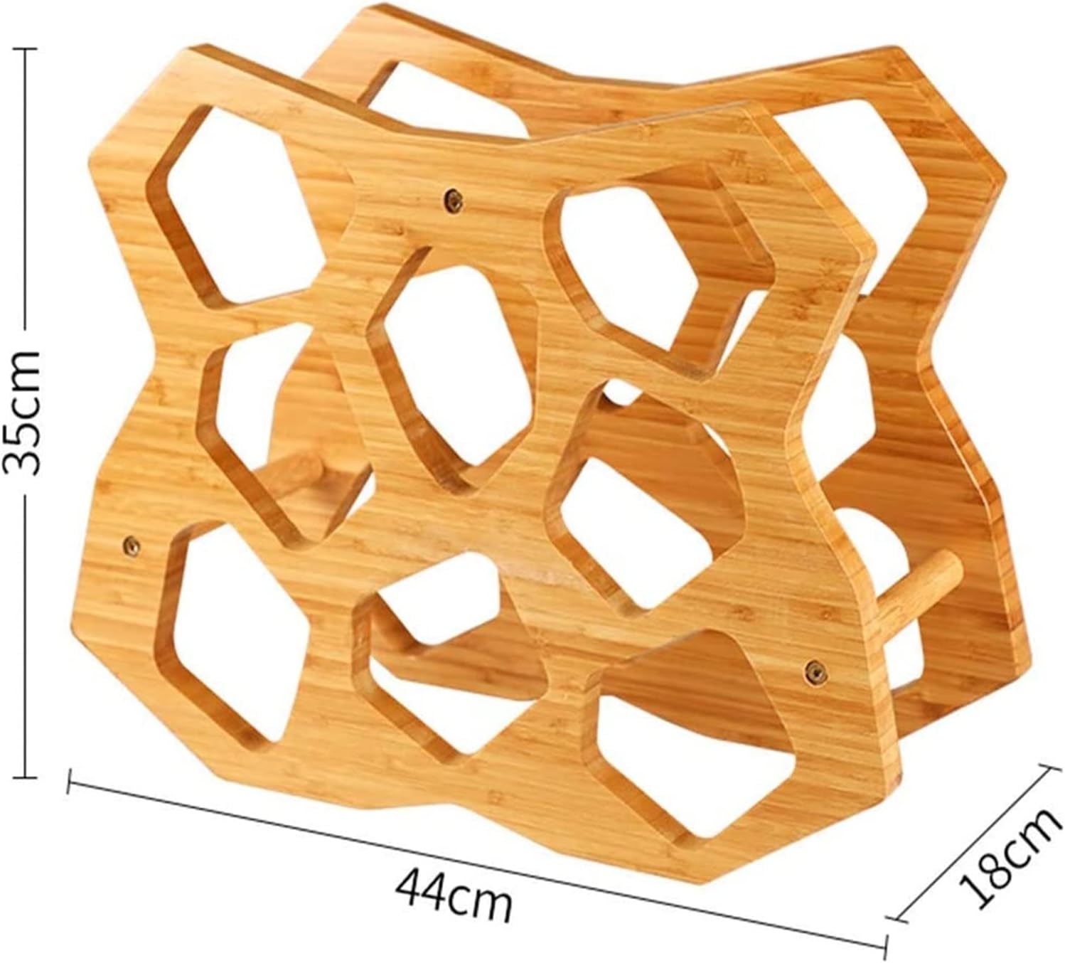 ALDEPO Bamboo Wine Rack 8 Slots Animal Horse Design