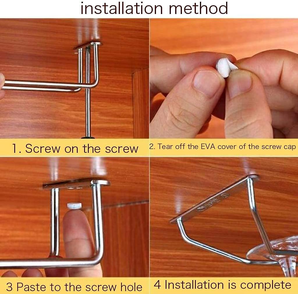 Modern Wine Glass Holder with Mounting Accessories 35Cm 1 Row