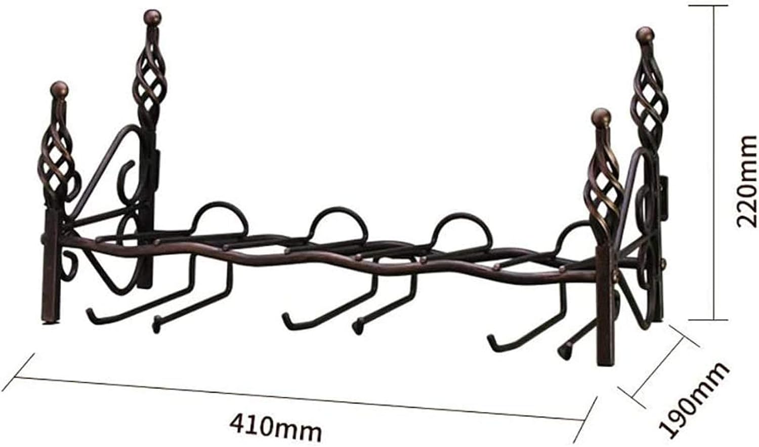 BOCbco Wall-Mounted Wine Rack with Goblet Holder