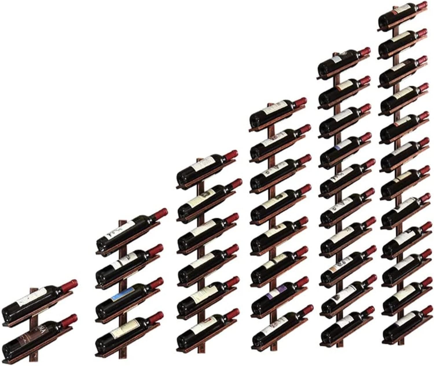 ALDEPO Wall Mounted Wine Rack 6 Bottles Light Green
