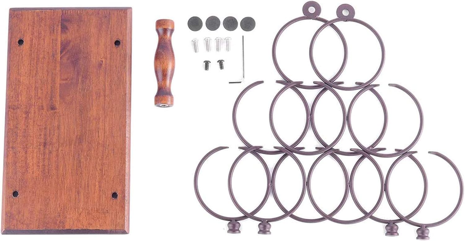 BOCbco Rustic Tabletop Wine Rack Holds 6 Bottles