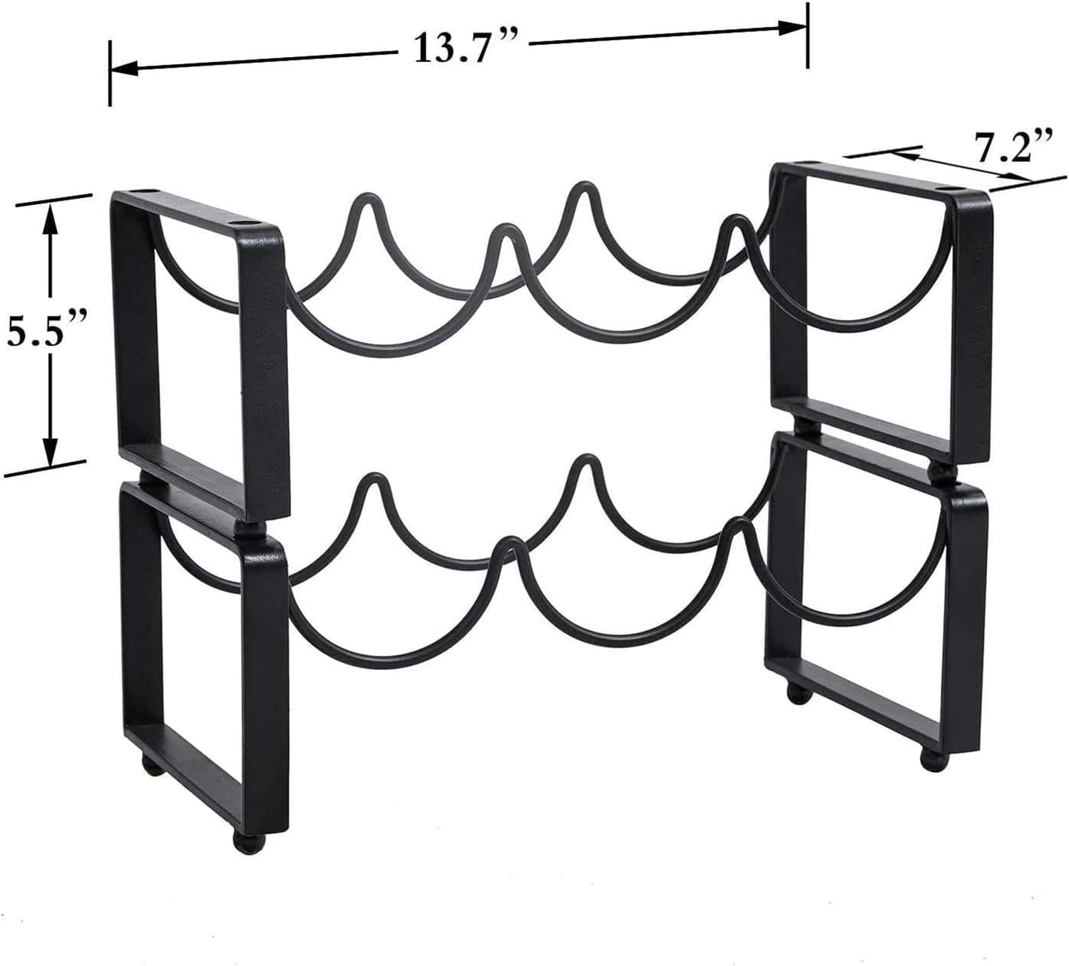 ALDEPO Stackable Wine Rack for 3 or 6 Bottles