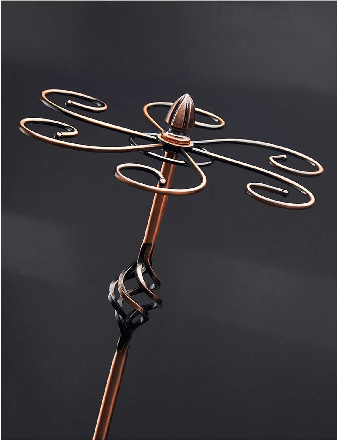 BOCbco Bronze Spiral Wine Glass Rack with 6 Hooks