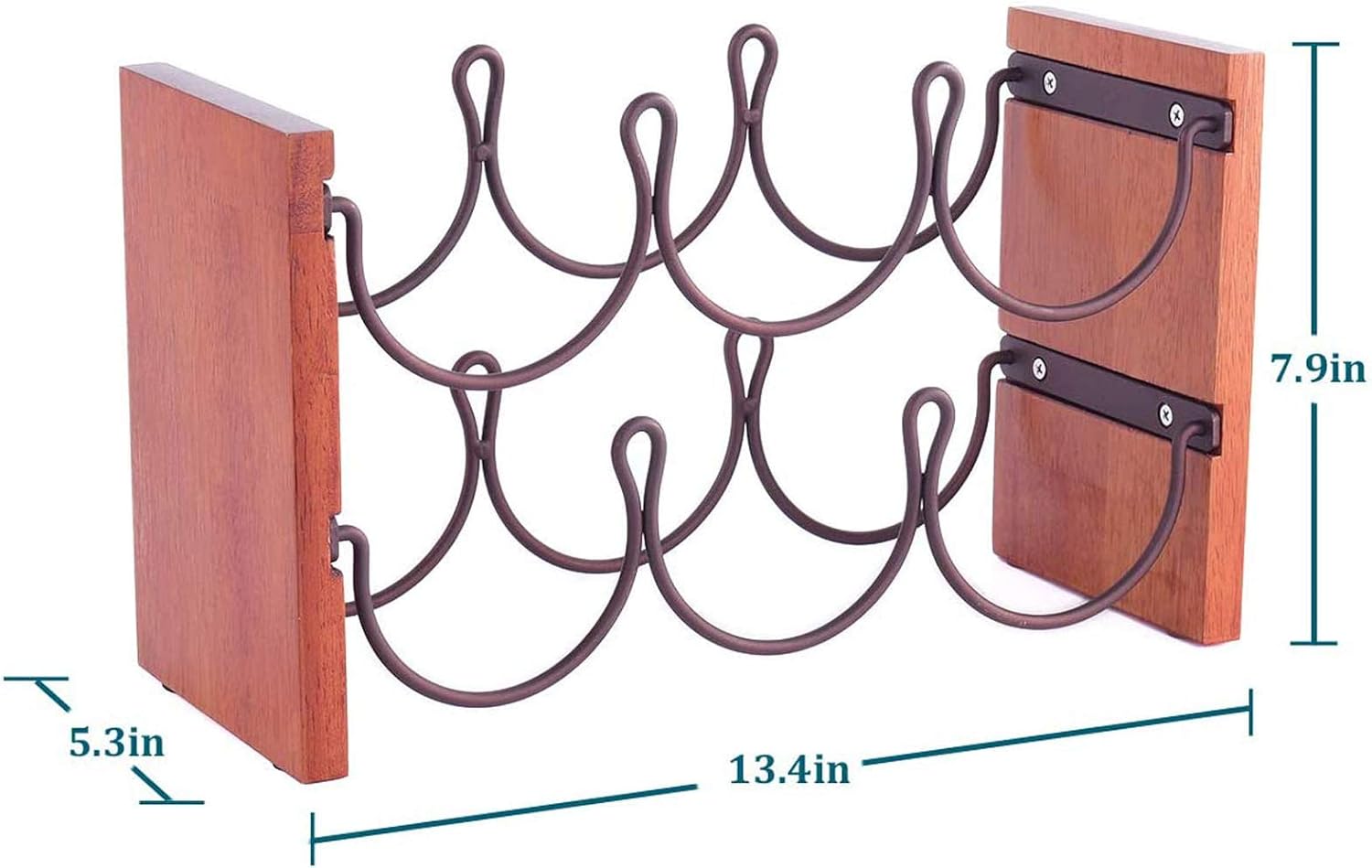 BOCbco Tabletop Wine Rack for 6 Bottles