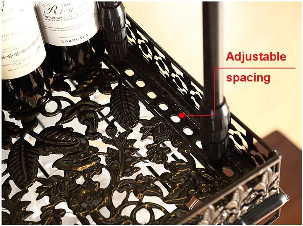 LUCEAE Wall-Mounted Wine Rack 100x35cm Brass Frame