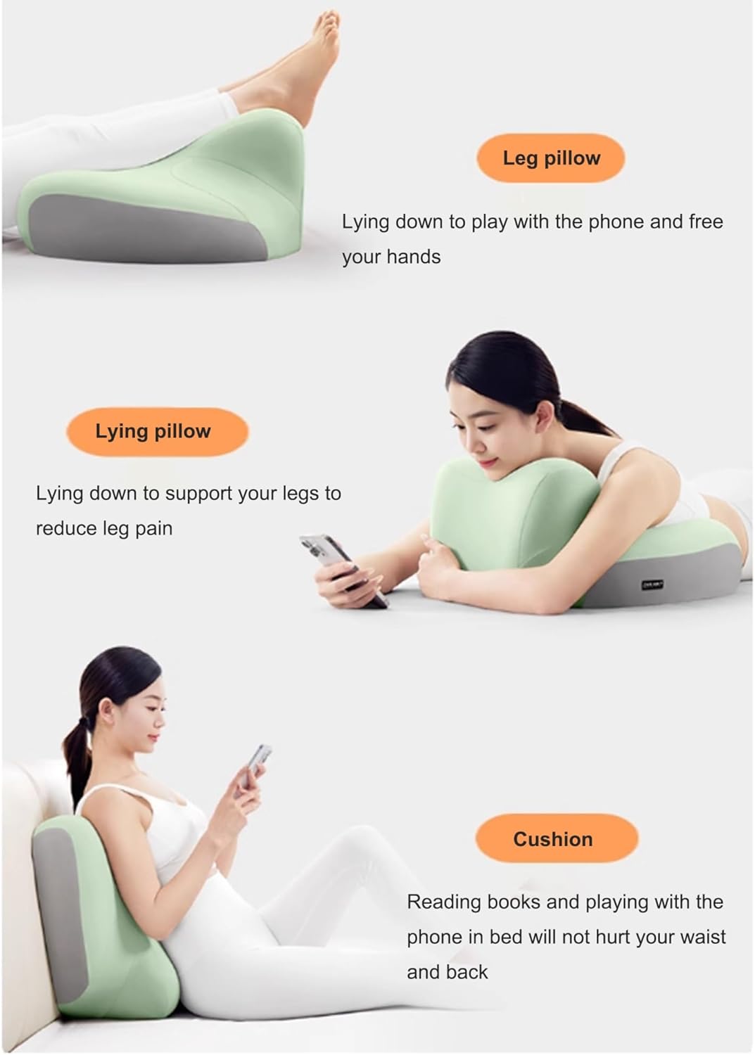 Ergonomic Support Cushion for Sleeping and Reading