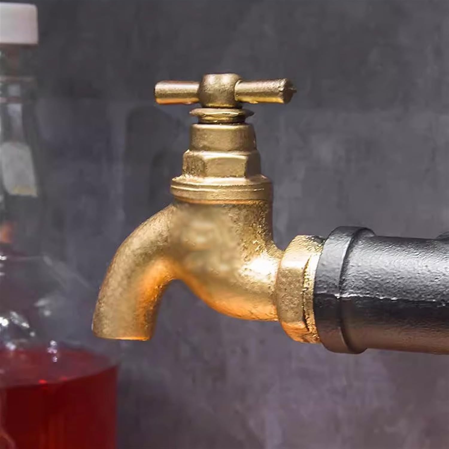 Industrial Style Wall-Mounted Wine Rack Holder