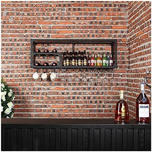 Industrial Wall-Mounted Wine Racks with Durable Metal Construction
