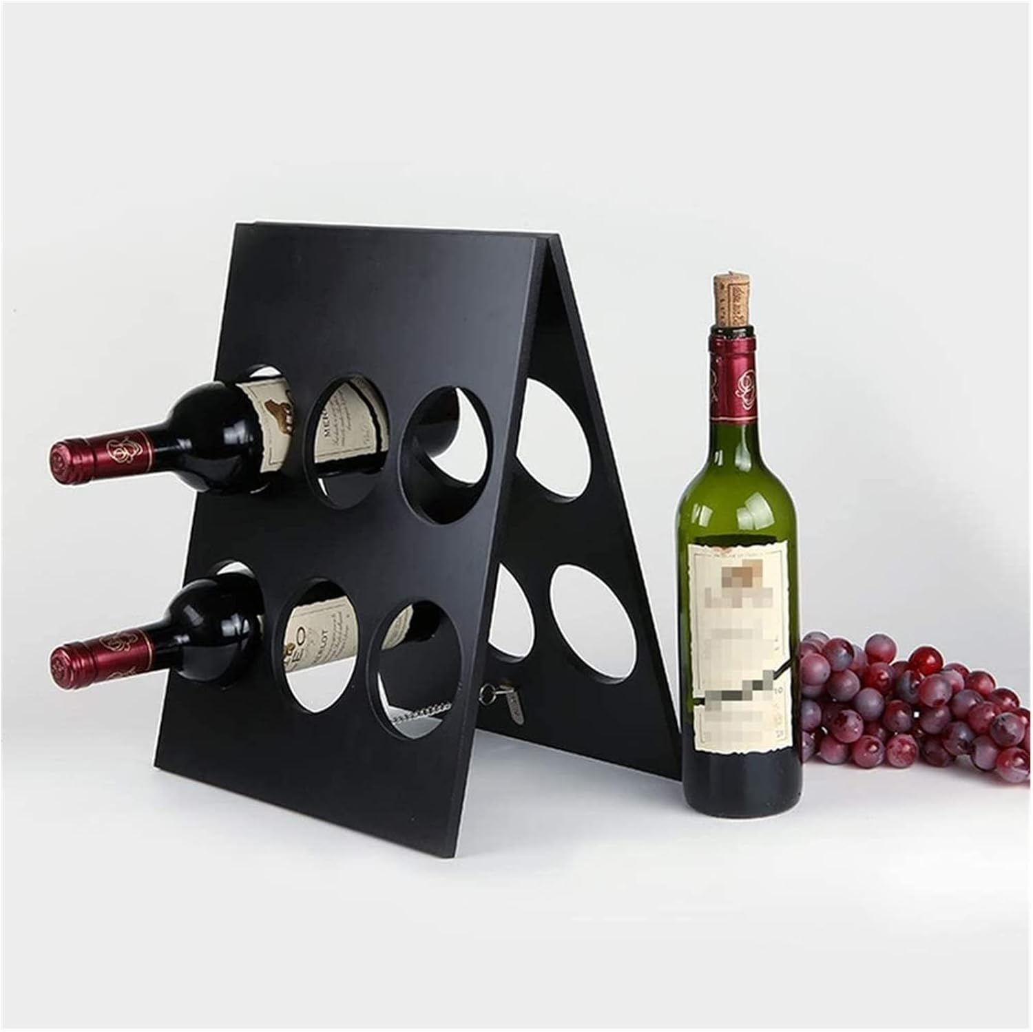 ALDEPO Wine Rack Wall Mounted Black 37x30x18cm