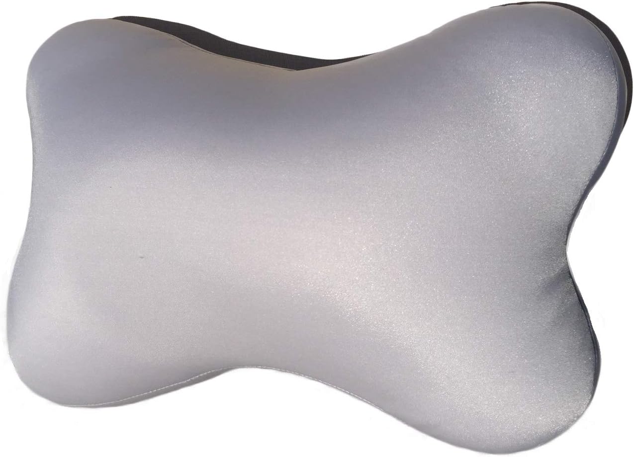 Squishy Deluxe Bone Shaped Lumbar Pillow 12x9 Inches Grey