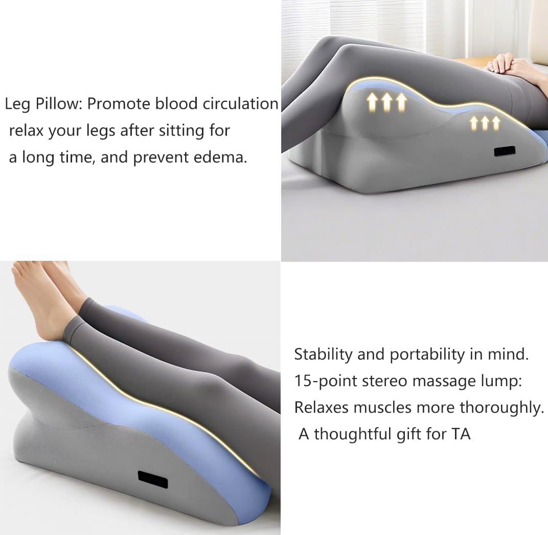 Multi-Purpose Wedge Pillow with Massage Points for Couples and Maternity