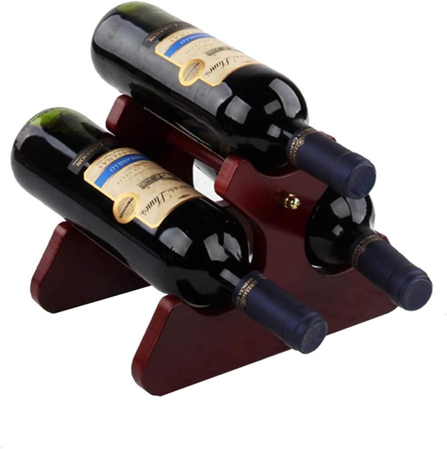 ALDEPO Wood Wine Rack 6 Bottles Christmas Reindeer Style