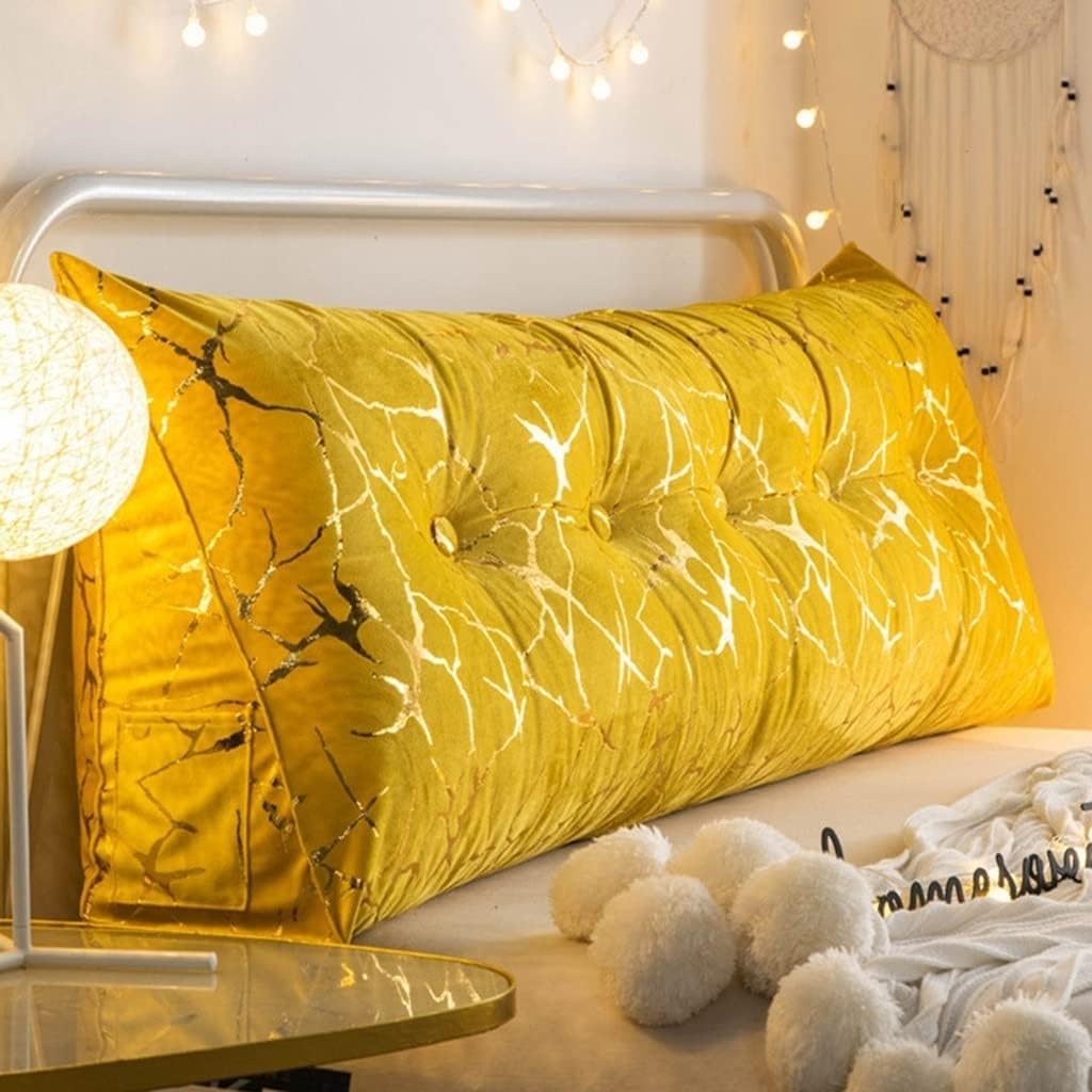 XSCQ Button Triangle Headboard Pillow with Removable Cover
