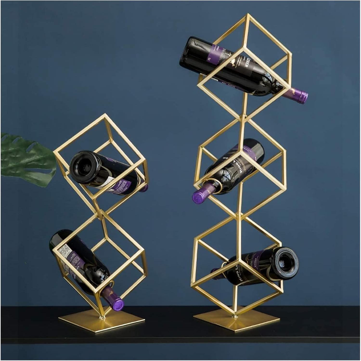 ALDEPO Rose Gold Wine Rack for 2 Bottles