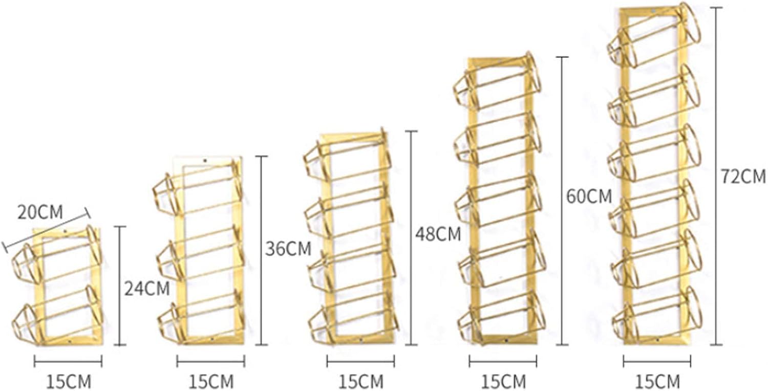 BOCbco Wall-Mounted Iron Wine Racks for Double Bottles