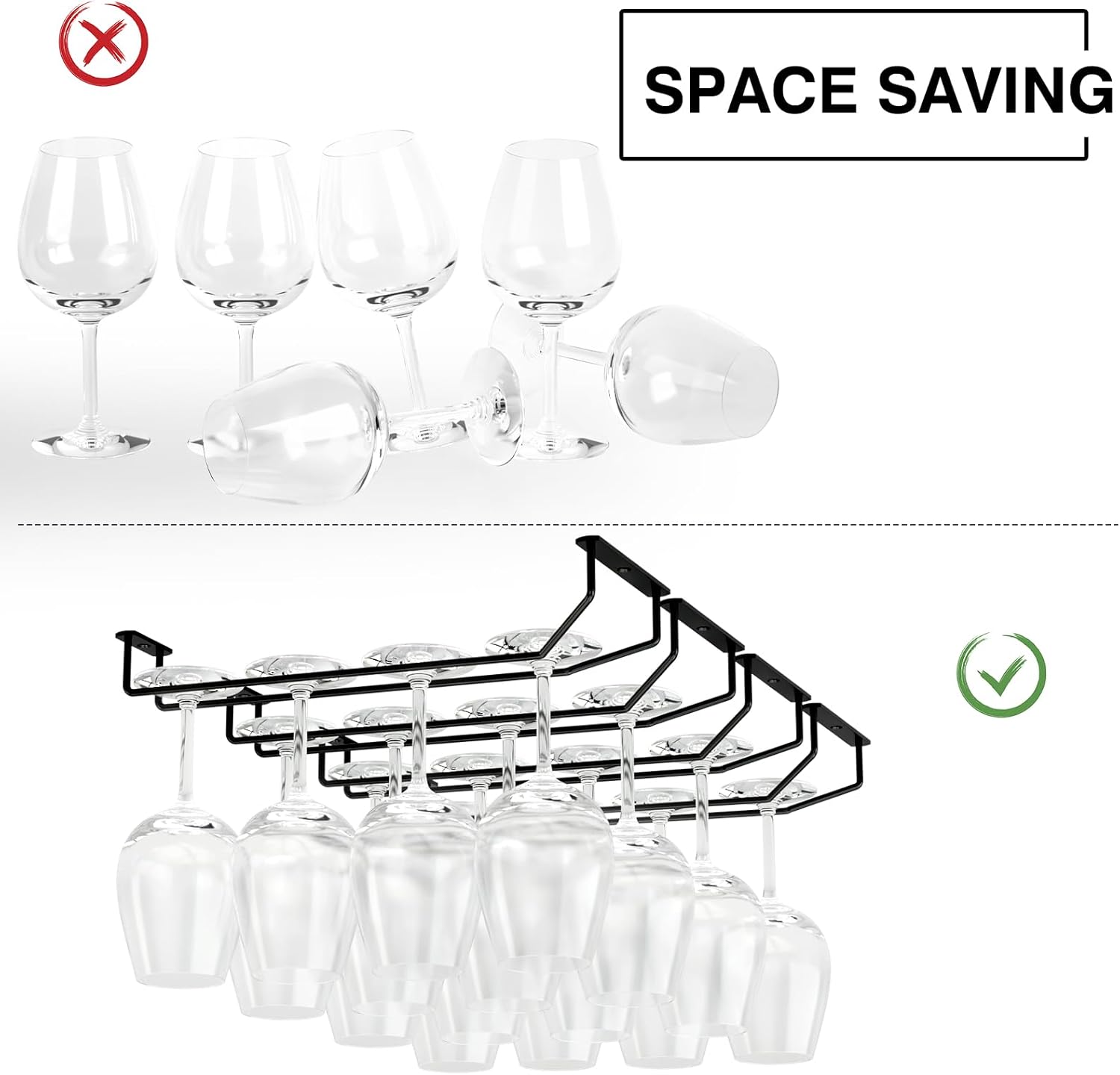 FOMANSH 14-Inch Wine Glass Holder Set of 4 1