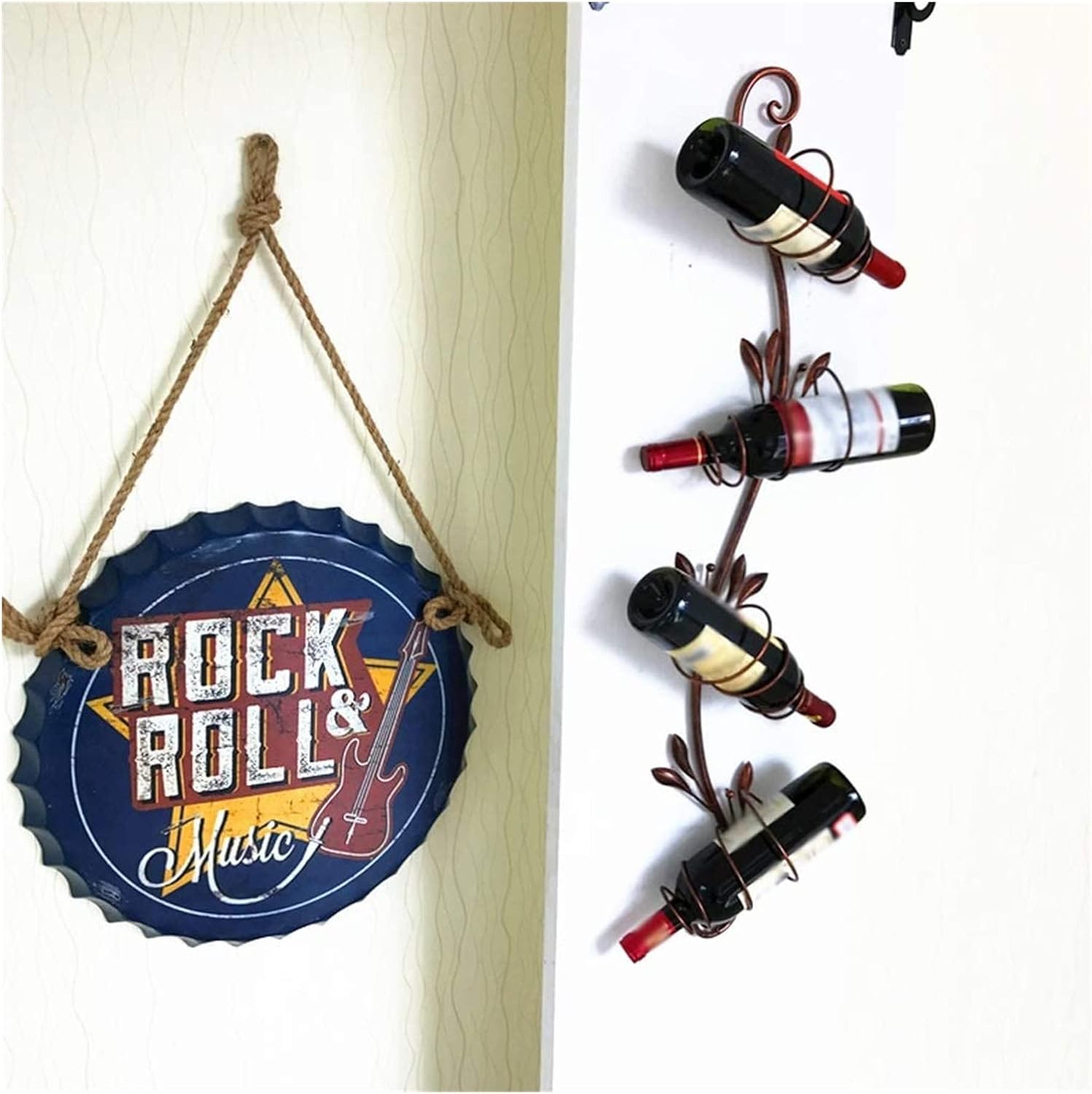 ALDEPO Wall-Mounted Wine Rack Bronze 20x12x95Cm