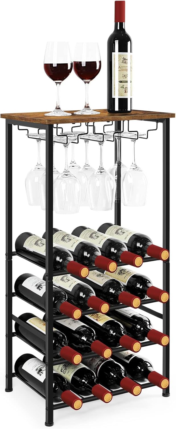 OYEAL Freestanding Wine Rack with 16 Bottle Capacity 1
