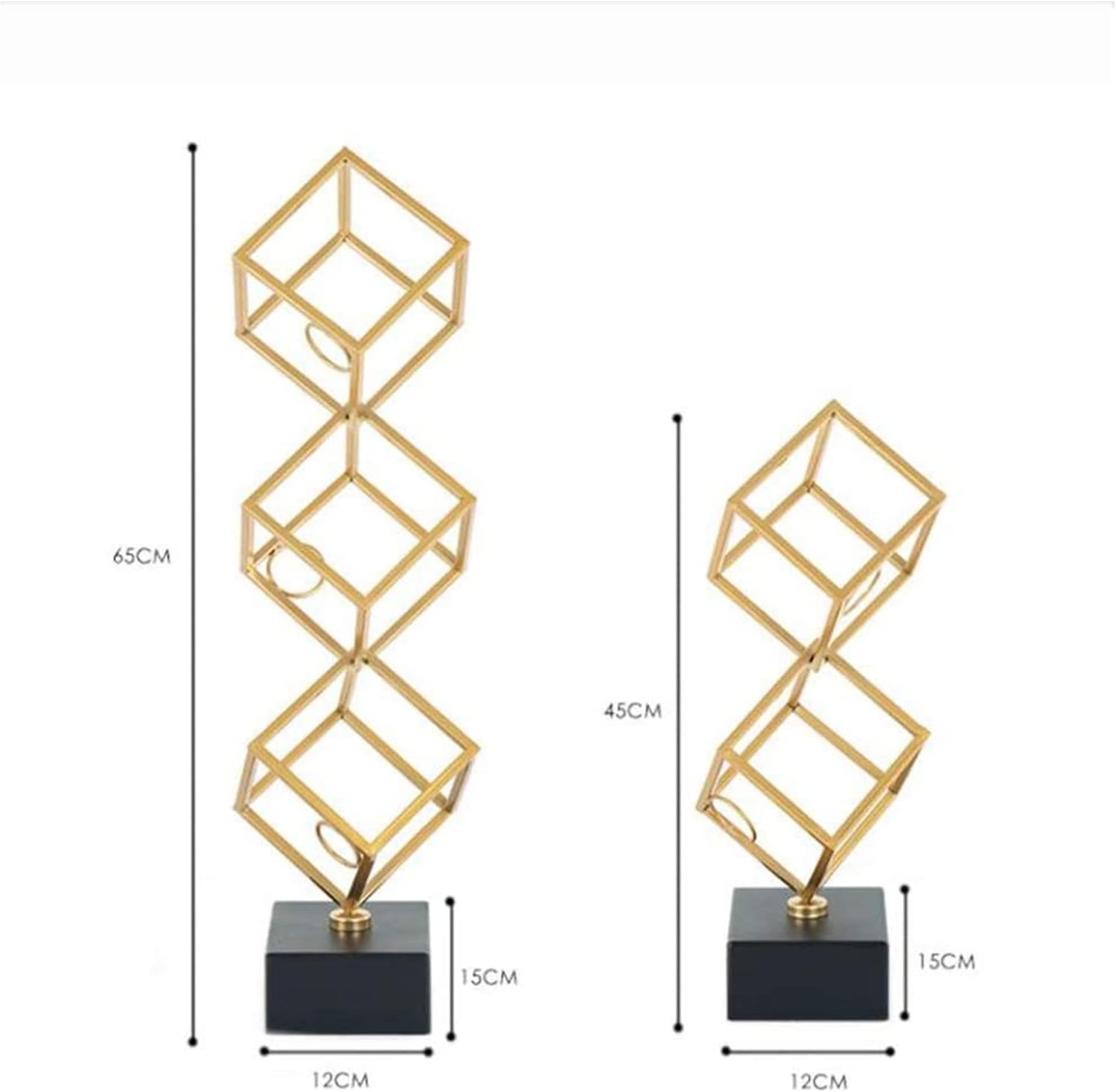 ALDEPO 2 Bottle Free Standing Wine Rack Metal Modern Minimalist Design