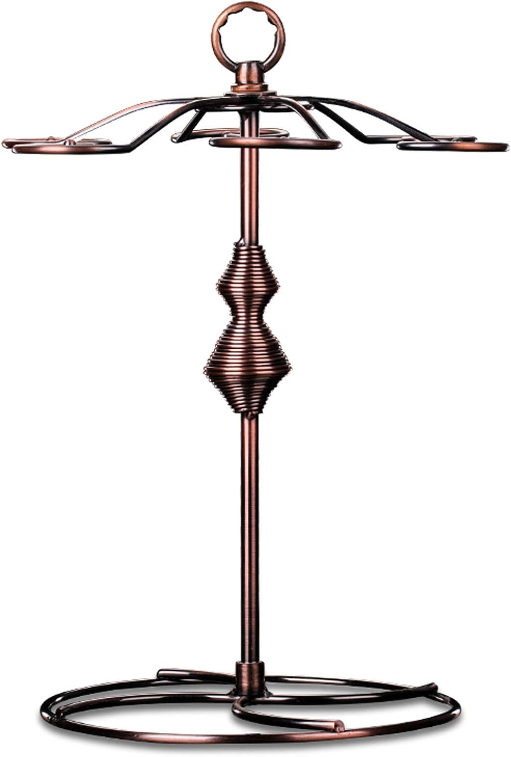 BOCbco 6-Hook Bronze Wrought Iron Wine Rack