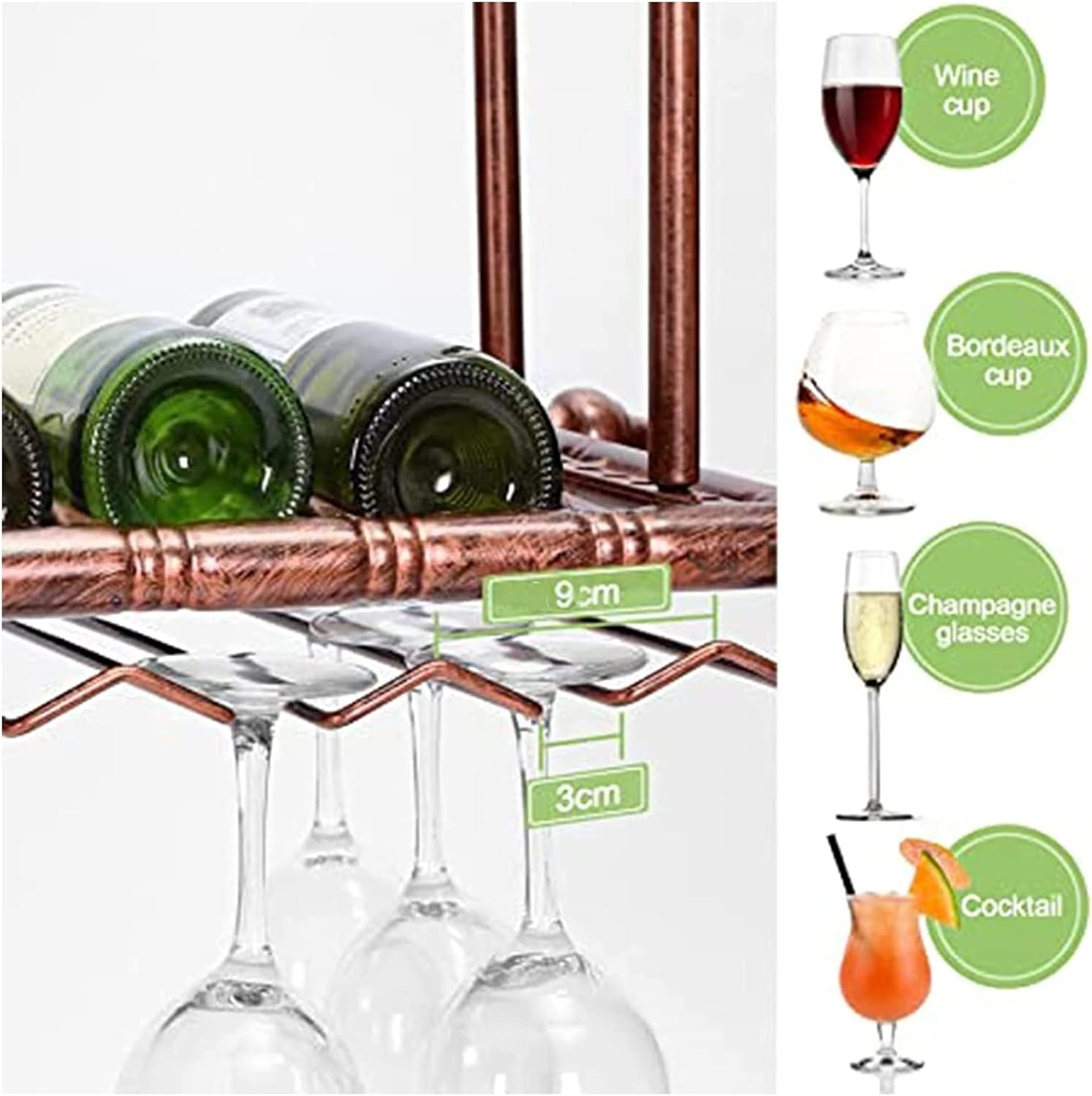 ALDEPO Bronze Wine Rack 1 Bottle Holder Organizer